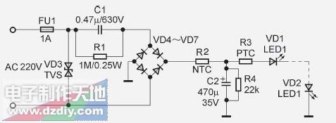 简单有效的LED照明灯驱动电路LED lighting